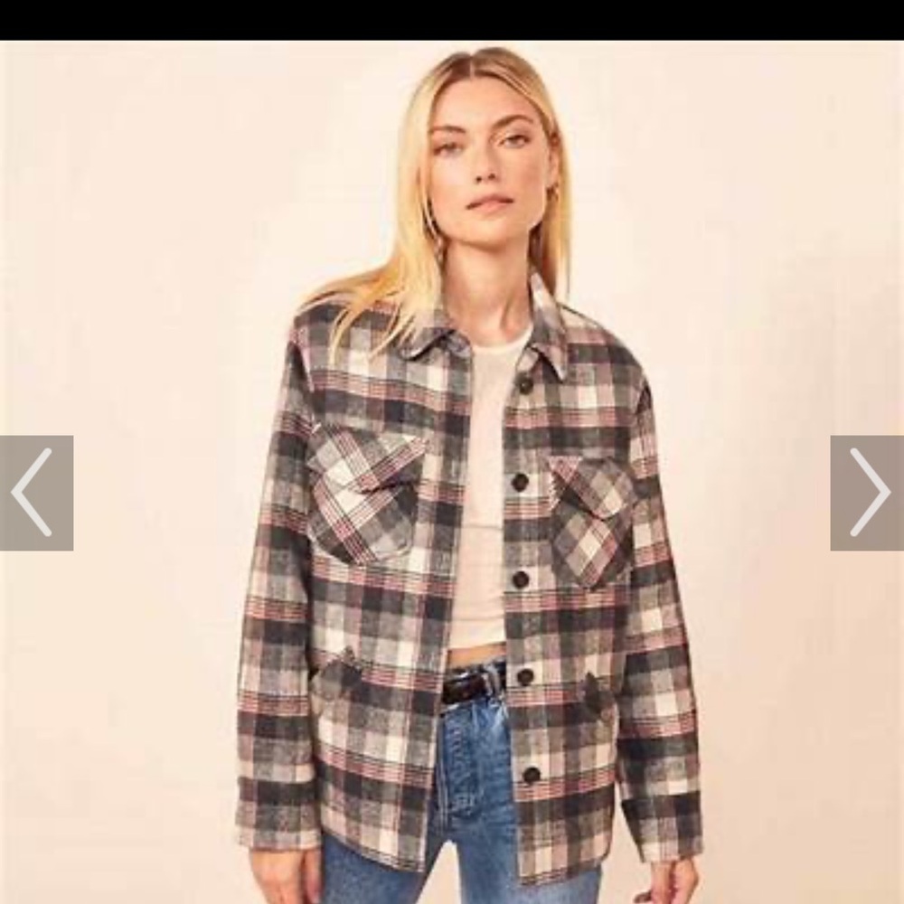 Reformation Woodside Plaid Shacket Jacket Size XS - Like New